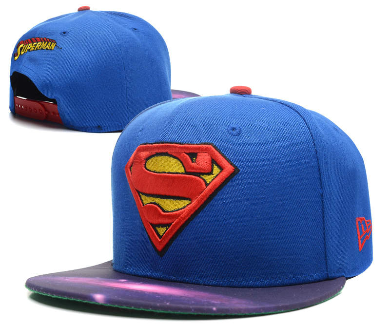 Super Man Blue Snapback Hat SD 0613